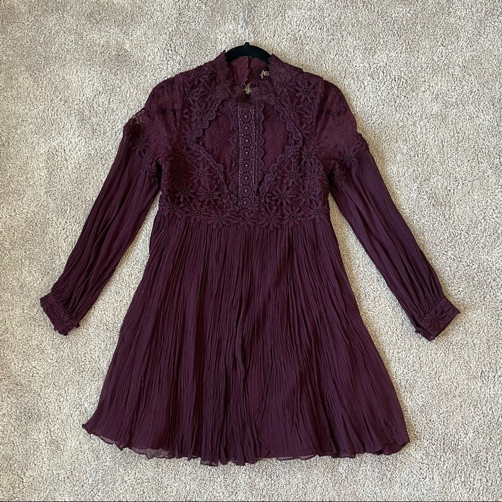 Free People Burgundy Dress